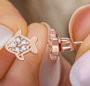 Heliophilia Silver Pendientes de Plata de Ley 925 con Baño de Oro Rosa y Circón